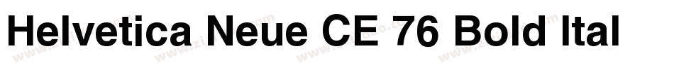 Helvetica Neue CE 76 Bold Italic字体转换